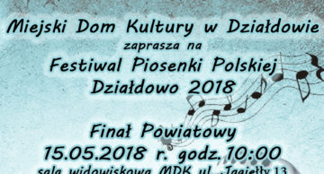 Zaproszenie na finał powiatowy Festiwalu Piosenki Polskiej