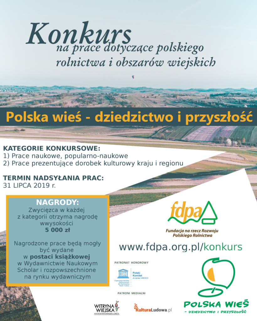 Zaproszenie do udziału w konkursie „Polska wieś-dziedzictwo i przyszłość”