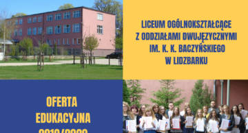 Rekrutacja 2019: Liceum Ogólnokształcące w Lidzbarku