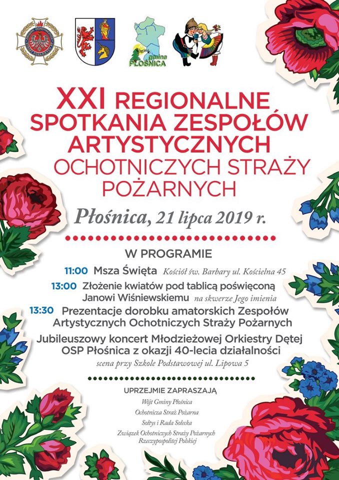 Już wkrótce XXI Regionalne Spotkania Zespołów Artystycznych OSP w Płośnicy