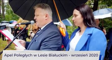 Uroczystości upamiętniające męczeństwo więźniów obozu Soldau w lesie białuckim (film)