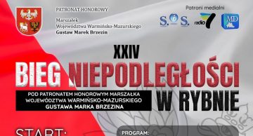 Zaproszenie na XXIV Bieg Niepodległości do Rybna