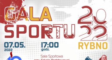 Zaproszenie na Galę Sportu 2022 do Rybna