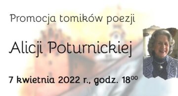 Zaproszenie na promocję tomików poetyckich Alicji Poturnickiej
