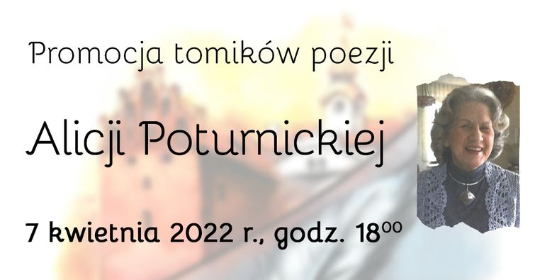Zaproszenie na promocję tomików poetyckich Alicji Poturnickiej