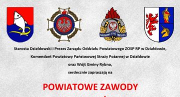 Zaproszenie na Powiatowe Zawody Sportowo-Pożarnicze do Rybna