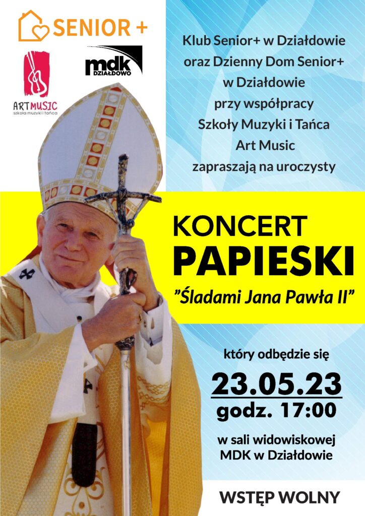 Zaproszenie na koncert „Śladami Jana Pawła II”