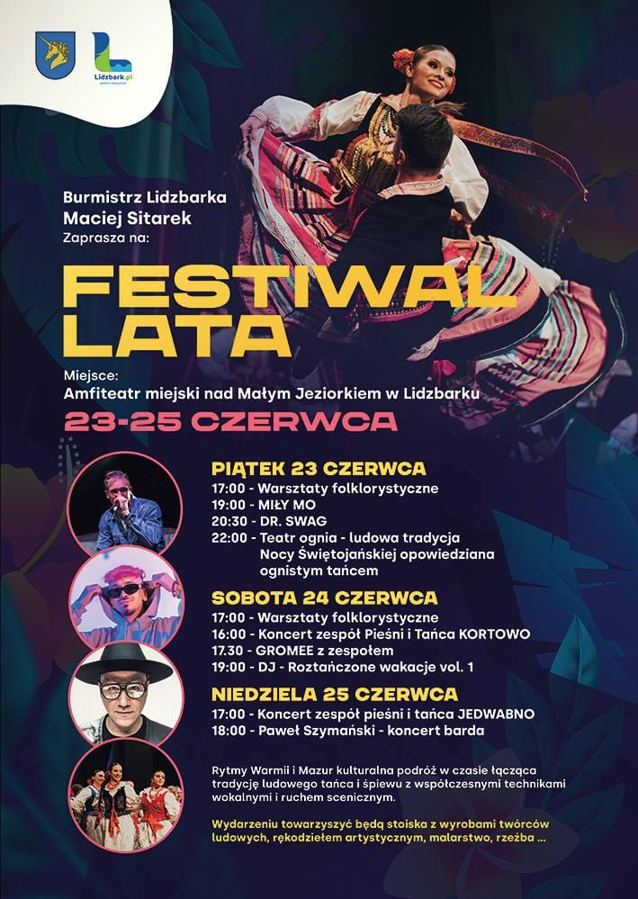Zaproszenie na „Festiwal Lata” do Lidzbarka