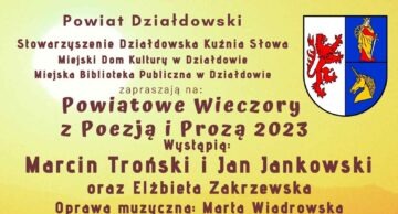 Zaproszenie na Powiatowe Wieczory z Poezją i Prozą 2023. Wieczór I