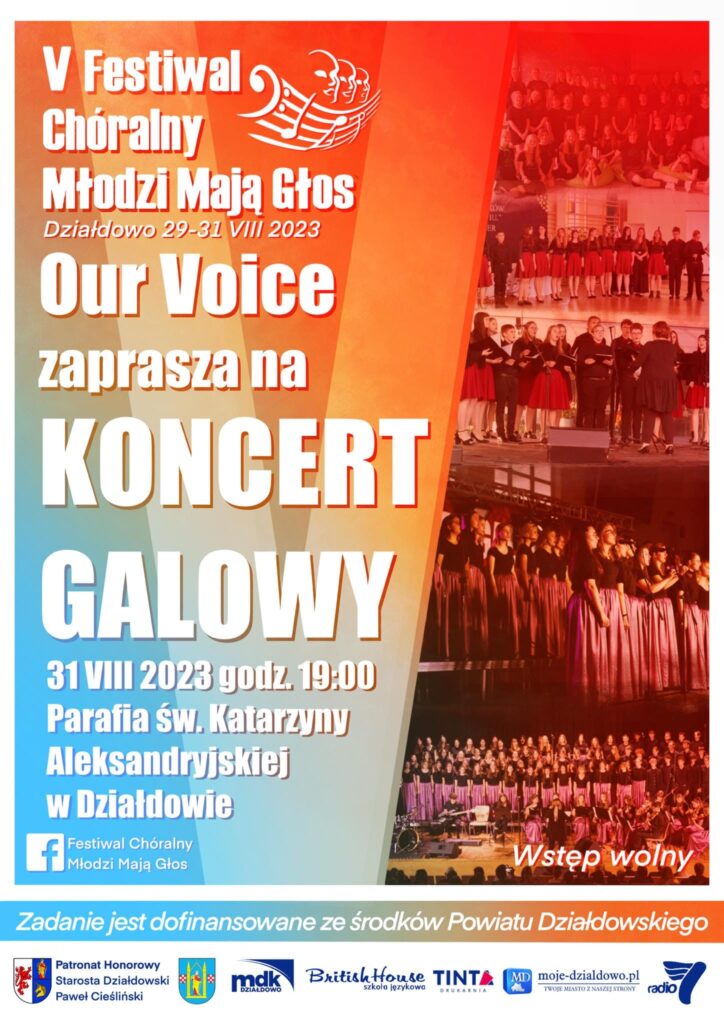 V Festiwal Chóralny „Młodzi Mają Głos” – zaproszenie na koncert galowy