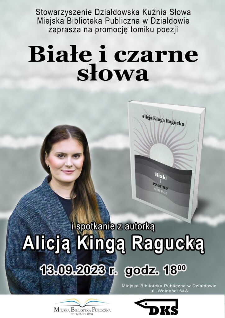 Zaproszenie na promocję zbioru wierszy Alicji Kingi Raguckiej