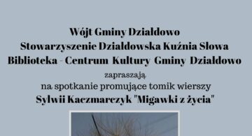 Zaproszenie na spotkanie promujące tomik poetycki Sylwii Kaczmarczyk