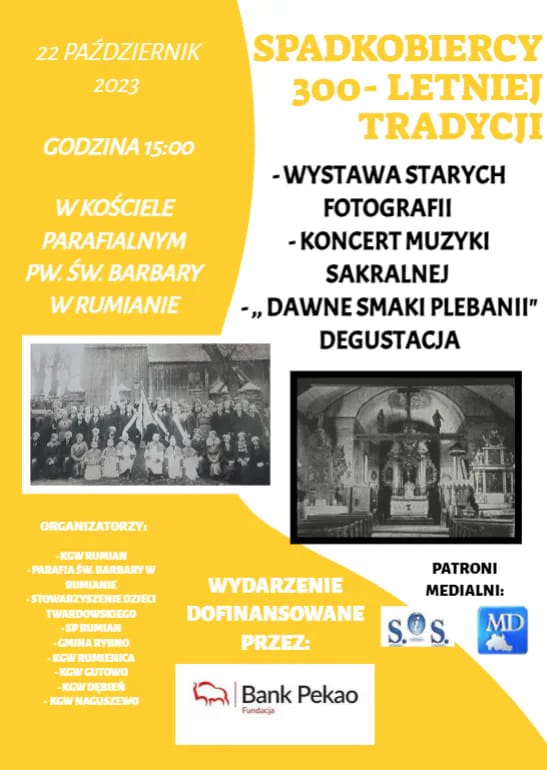 Zaproszenie na wydarzenie jubileuszowe „Spadkobiercy 300-letniej tradycji” do Rumiana