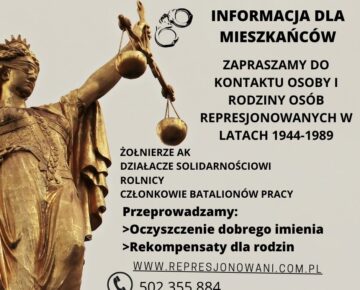 Rekompensaty dla ofiar represji w latach 1944-1989.  Zadzwoń w sprawie odszkodowania!
