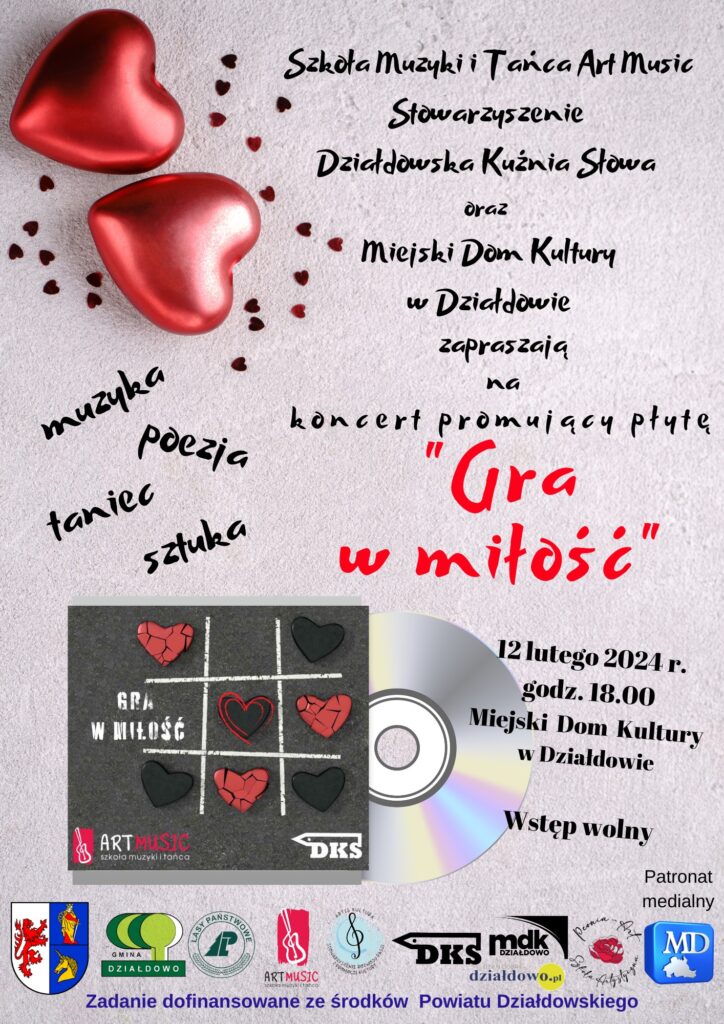 Zaproszenie na koncert promujący płytę „Gra w miłość”