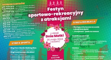 Zaproszenie na Festyn sportowo-rekreacyjny z okazji Dnia Matki