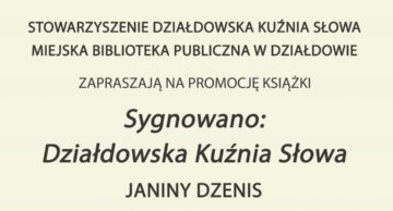 Zaproszenie na promocję książki Janiny Dzenis