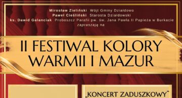 Zaproszenie na koncert zaduszkowy do kościoła w Burkacie