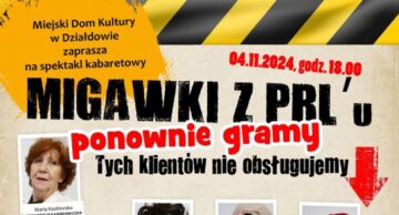 Zaproszenie na spektakl kabaretowy „Migawki z PRL-u”