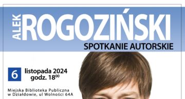 Zaproszenie na spotkanie autorskie z Alkiem Rogozińskim