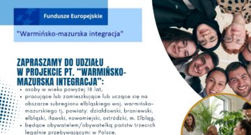 Zaproszenie do udziału w projekcie „Warmińsko-mazurska integracja”