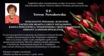 Zmarła Teresa Nowakowska