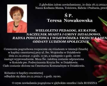 Zmarła Teresa Nowakowska