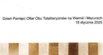 Zaproszenie na obchody Dnia Pamięci Ofiar Obu Totalitaryzmów na Warmii i Mazurach