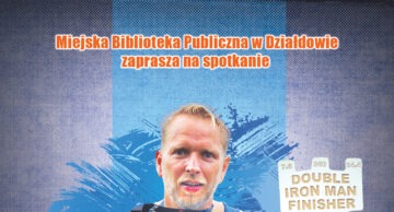 Zaproszenie na spotkanie z Łukaszem Olszewskim do działdowskiej MBP