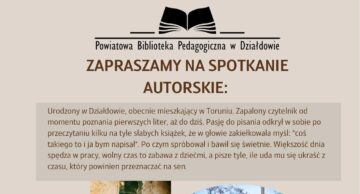 Zaproszenie na spotkanie autorskie z Marcinem Nadratowskim