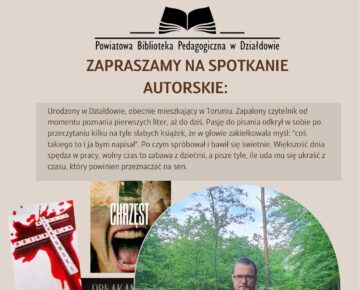 Zaproszenie na spotkanie autorskie z Marcinem Nadratowskim