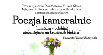 Zaproszenie na wieczorek poetycki do działdowskiej MBP
