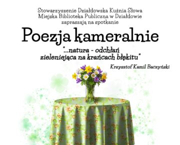 Zaproszenie na wieczorek poetycki do działdowskiej MBP