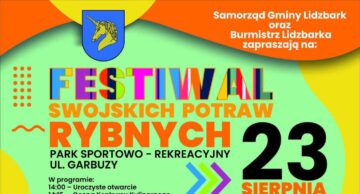 Zaproszenie na Festiwal Swojskich Potraw Rybnych do Lidzbarka