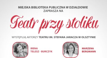 Zaproszenie na spektakl „Czarna” do działdowskiej MBP