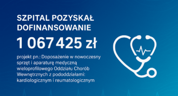 Ponad 1 mln zł dofinansowania dla działdowskiego SPZOZ!