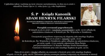 Zmarł ks. Adam Henryk Filarski