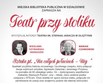 Zaproszenie na spektakl do działdowskiej MBP