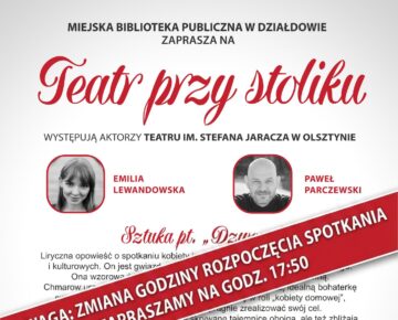 Zaproszenie na spektakl do działdowskiej MBP