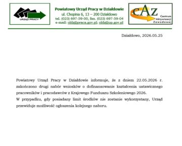 Zakończenie naboru do KFS 2026