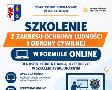 Zaproszenie do udziału w bezpłatnym szkoleniu online z zakresu ochrony ludności i obrony cywilnej