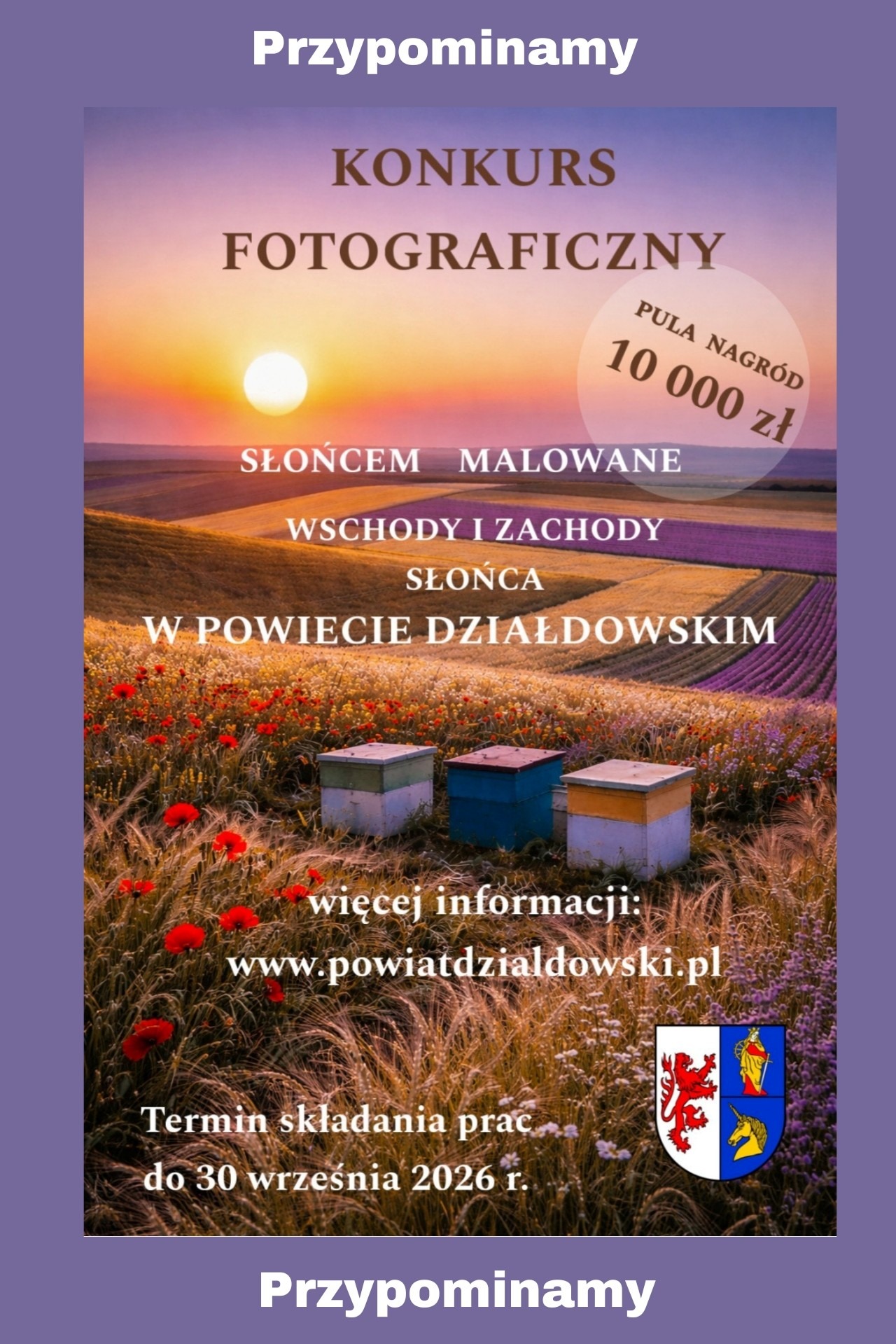 Trwa konkurs fotograficzny „Wschody i zachody słońca w powiecie działdowskim”