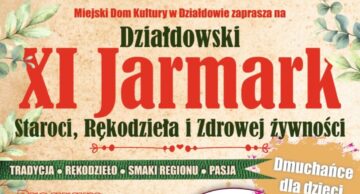 Zaproszenie na działdowski XI Jarmark Staroci, Rękodzieła i Zdrowej Żywności